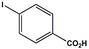 Chemical diagram for 4-Iodobenzoic acid Cas # 619-58-9